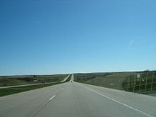 Interstate 94 in North Dakota near Gladstone