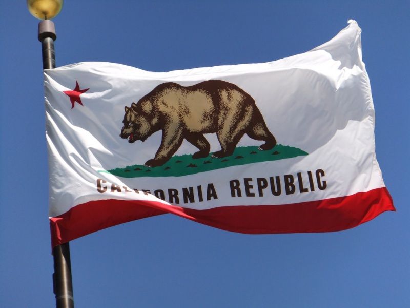 CA flag pole